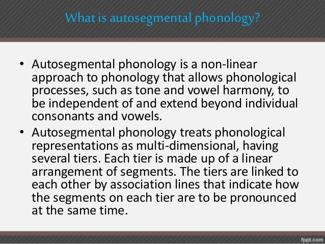 autosegmental phonology